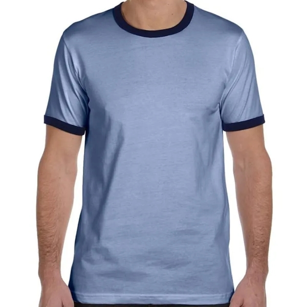 Bella Mens Jersey Short-Sleeve Ringer T-Shirt - Bella Mens Jersey Short-Sleeve Ringer T-Shirt - Image 3 of 8