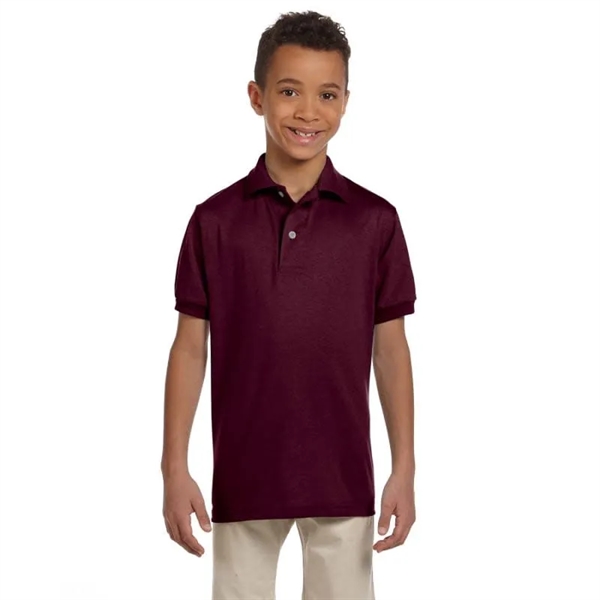 Jerzees Youth 5.6 Oz., 50/50 Jersey Polo With SpotShield&... - Jerzees Youth 5.6 Oz., 50/50 Jersey Polo With SpotShield&... - Image 0 of 11