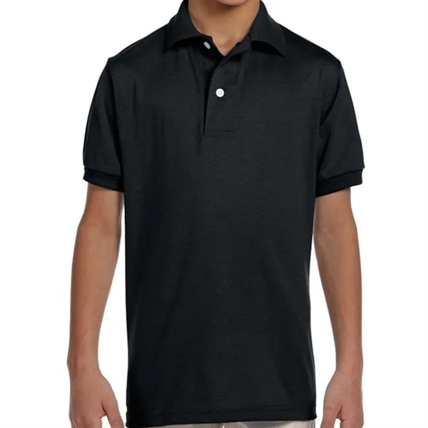 Jerzees Youth 5.6 Oz., 50/50 Jersey Polo With SpotShield&... - Jerzees Youth 5.6 Oz., 50/50 Jersey Polo With SpotShield&... - Image 2 of 11