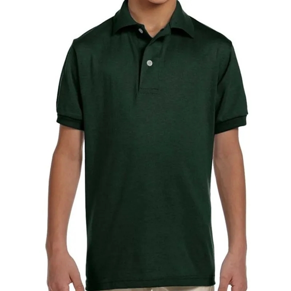 Jerzees Youth 5.6 Oz., 50/50 Jersey Polo With SpotShield&... - Jerzees Youth 5.6 Oz., 50/50 Jersey Polo With SpotShield&... - Image 5 of 11