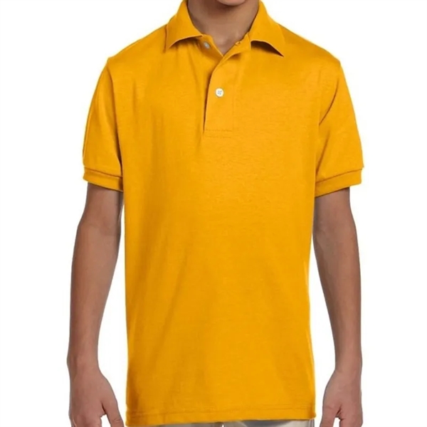 Jerzees Youth 5.6 Oz., 50/50 Jersey Polo With SpotShield&... - Jerzees Youth 5.6 Oz., 50/50 Jersey Polo With SpotShield&... - Image 6 of 11