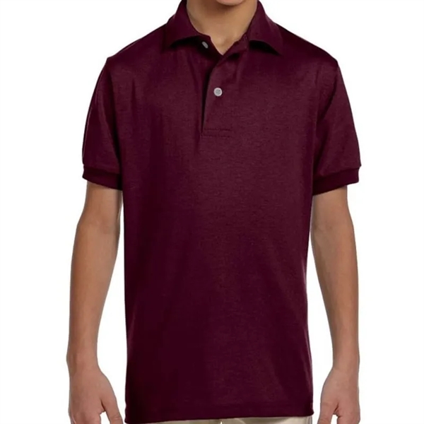 Jerzees Youth 5.6 Oz., 50/50 Jersey Polo With SpotShield&... - Jerzees Youth 5.6 Oz., 50/50 Jersey Polo With SpotShield&... - Image 9 of 11