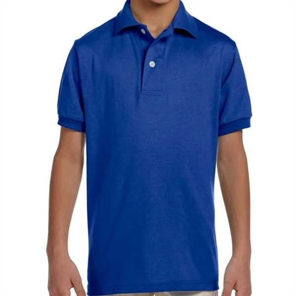 Jerzees Youth 5.6 Oz., 50/50 Jersey Polo With SpotShield&... - Jerzees Youth 5.6 Oz., 50/50 Jersey Polo With SpotShield&... - Image 11 of 11