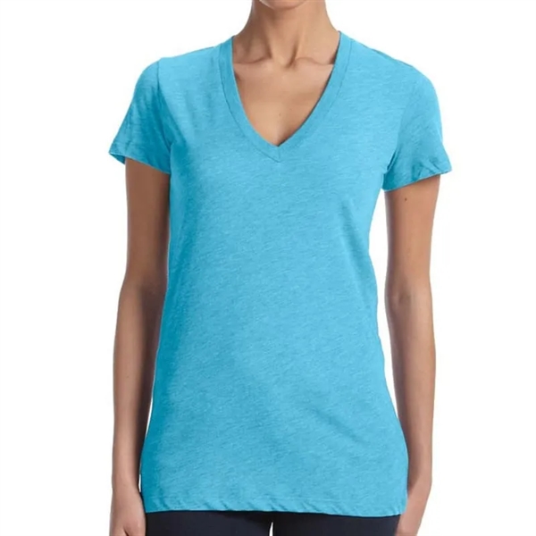 Bella Ladies Triblend Short-Sleeve Deep V-Neck T-Shirt - Bella Ladies Triblend Short-Sleeve Deep V-Neck T-Shirt - Image 1 of 12