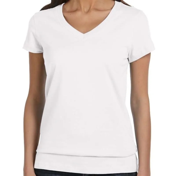 Bella Ladies Jersey Short-Sleeve V-Neck T-Shirt - Bella Ladies Jersey Short-Sleeve V-Neck T-Shirt - Image 1 of 13