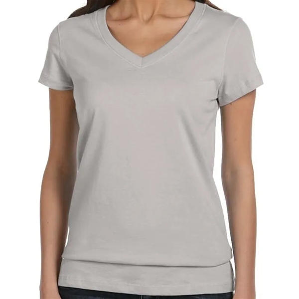 Bella Ladies Jersey Short-Sleeve V-Neck T-Shirt - Bella Ladies Jersey Short-Sleeve V-Neck T-Shirt - Image 3 of 13