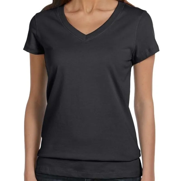 Bella Ladies Jersey Short-Sleeve V-Neck T-Shirt - Bella Ladies Jersey Short-Sleeve V-Neck T-Shirt - Image 6 of 13