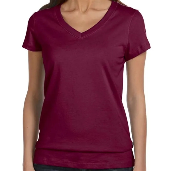 Bella Ladies Jersey Short-Sleeve V-Neck T-Shirt - Bella Ladies Jersey Short-Sleeve V-Neck T-Shirt - Image 8 of 13