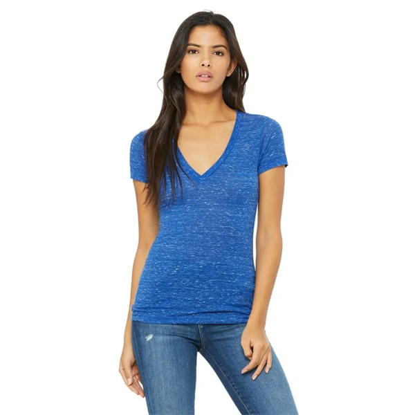 Bella Ladies Jersey Short-Sleeve Deep V-Neck T-Shirt - Bella Ladies Jersey Short-Sleeve Deep V-Neck T-Shirt - Image 0 of 27