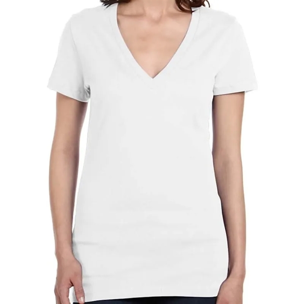 Bella Ladies Jersey Short-Sleeve Deep V-Neck T-Shirt - Bella Ladies Jersey Short-Sleeve Deep V-Neck T-Shirt - Image 1 of 27