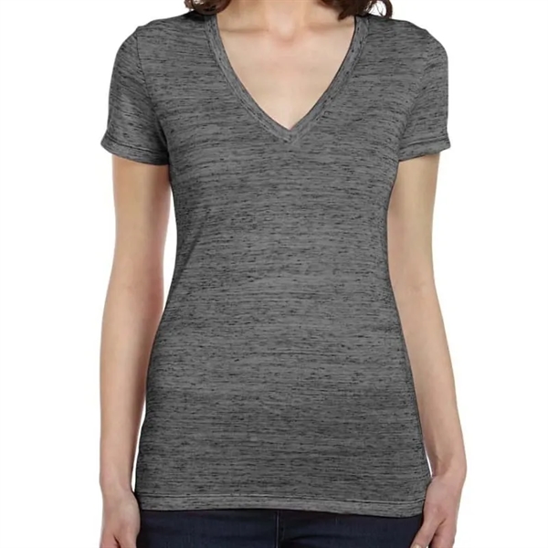 Bella Ladies Jersey Short-Sleeve Deep V-Neck T-Shirt - Bella Ladies Jersey Short-Sleeve Deep V-Neck T-Shirt - Image 9 of 27