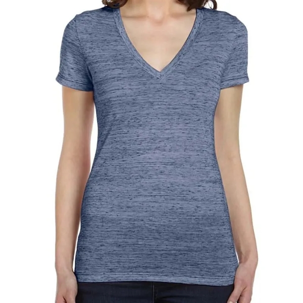 Bella Ladies Jersey Short-Sleeve Deep V-Neck T-Shirt - Bella Ladies Jersey Short-Sleeve Deep V-Neck T-Shirt - Image 16 of 27