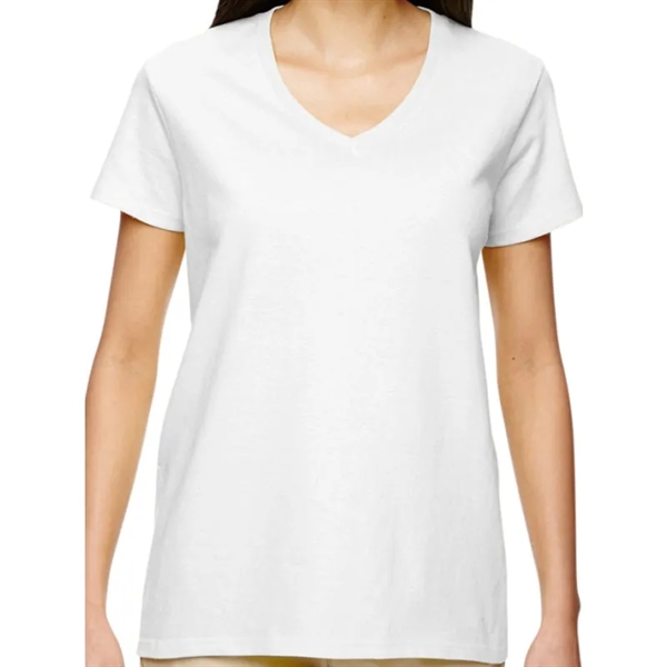 Gildan Heavy Cotton&trade; Ladies 5.3 Oz. V-Neck T-Shirt - Gildan Heavy Cotton&trade; Ladies 5.3 Oz. V-Neck T-Shirt - Image 1 of 14
