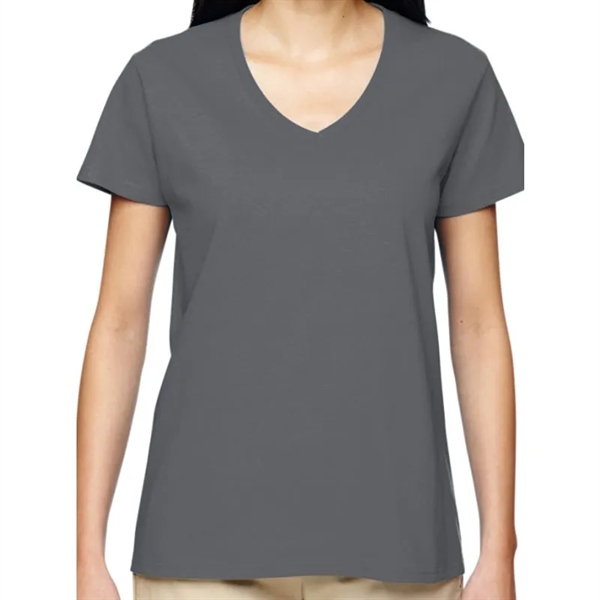 Gildan Heavy Cotton&trade; Ladies 5.3 Oz. V-Neck T-Shirt - Gildan Heavy Cotton&trade; Ladies 5.3 Oz. V-Neck T-Shirt - Image 4 of 14