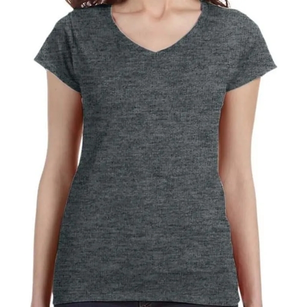 Gildan SoftStyle&reg; Ladies 4.5 Oz. Junior Fit V-Neck T-... - Gildan SoftStyle&reg; Ladies 4.5 Oz. Junior Fit V-Neck T-... - Image 5 of 10