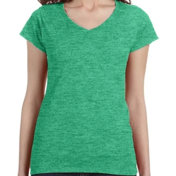 Gildan SoftStyle&reg; Ladies 4.5 Oz. Junior Fit V-Neck T-... - Gildan SoftStyle&reg; Ladies 4.5 Oz. Junior Fit V-Neck T-... - Image 7 of 10