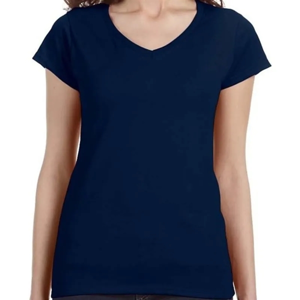 Gildan SoftStyle&reg; Ladies 4.5 Oz. Junior Fit V-Neck T-... - Gildan SoftStyle&reg; Ladies 4.5 Oz. Junior Fit V-Neck T-... - Image 8 of 10