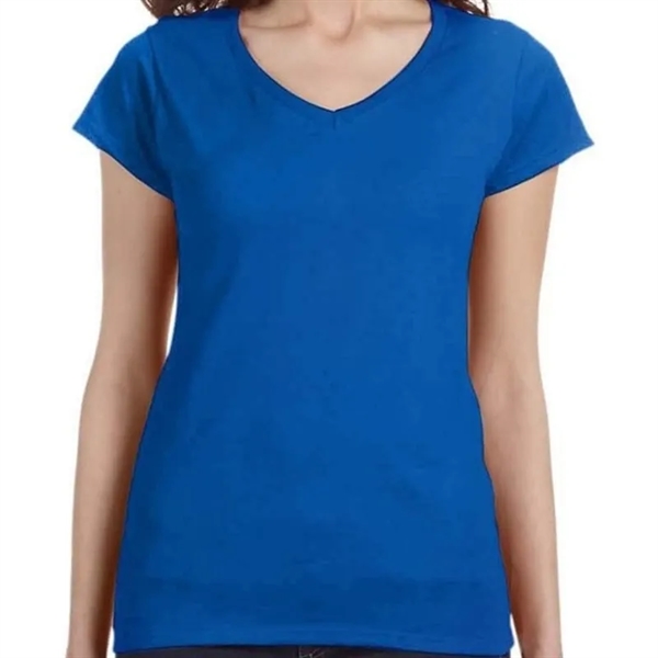 Gildan SoftStyle&reg; Ladies 4.5 Oz. Junior Fit V-Neck T-... - Gildan SoftStyle&reg; Ladies 4.5 Oz. Junior Fit V-Neck T-... - Image 9 of 10