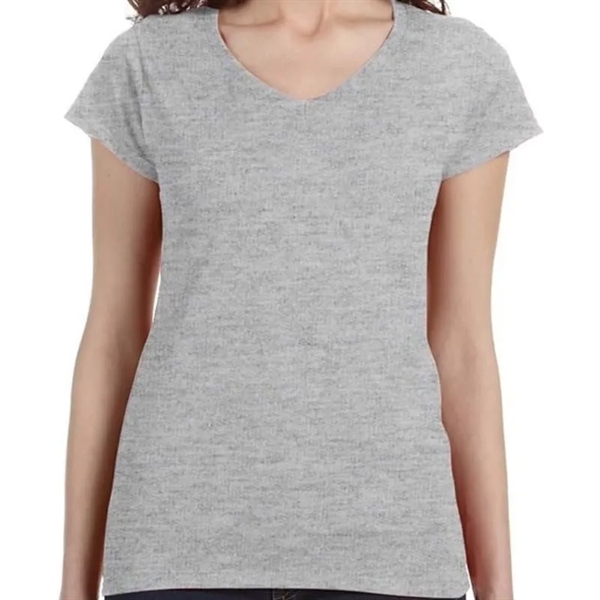 Gildan SoftStyle&reg; Ladies 4.5 Oz. Junior Fit V-Neck T-... - Gildan SoftStyle&reg; Ladies 4.5 Oz. Junior Fit V-Neck T-... - Image 10 of 10