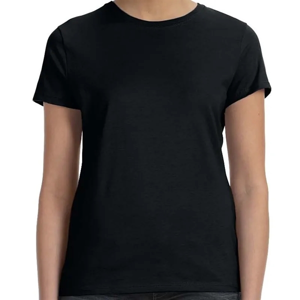 Hanes Ladies 4.5 Oz., 100% Ringspun Cotton Nano-T&reg; T-... - Hanes Ladies 4.5 Oz., 100% Ringspun Cotton Nano-T&reg; T-... - Image 2 of 5