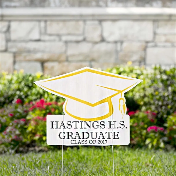 Graduation Hat Yard Signs - Graduation Hat Yard Signs - Image 0 of 2