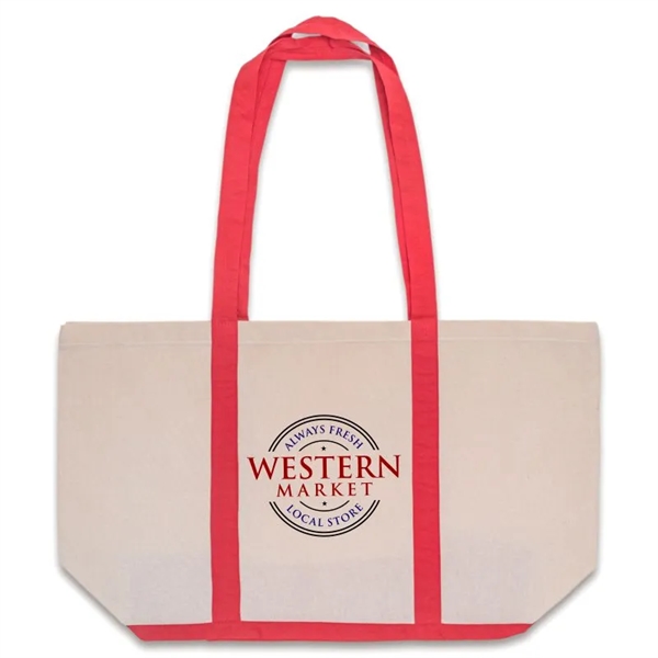 Custom Two Tone Cotton Canvas Tote Bags - Custom Two Tone Cotton Canvas Tote Bags - Image 0 of 4