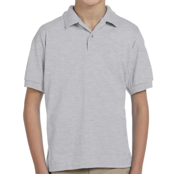 Custom Embroidered Youth Jersey Knit Polo - Custom Embroidered Youth Jersey Knit Polo - Image 1 of 17