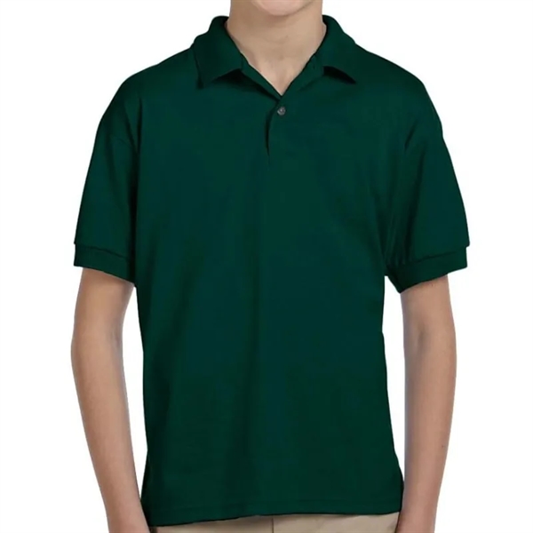 Custom Embroidered Youth Jersey Knit Polo - Custom Embroidered Youth Jersey Knit Polo - Image 4 of 17