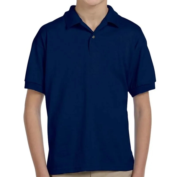 Custom Embroidered Youth Jersey Knit Polo - Custom Embroidered Youth Jersey Knit Polo - Image 10 of 17