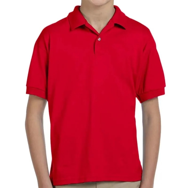 Custom Embroidered Youth Jersey Knit Polo - Custom Embroidered Youth Jersey Knit Polo - Image 12 of 17