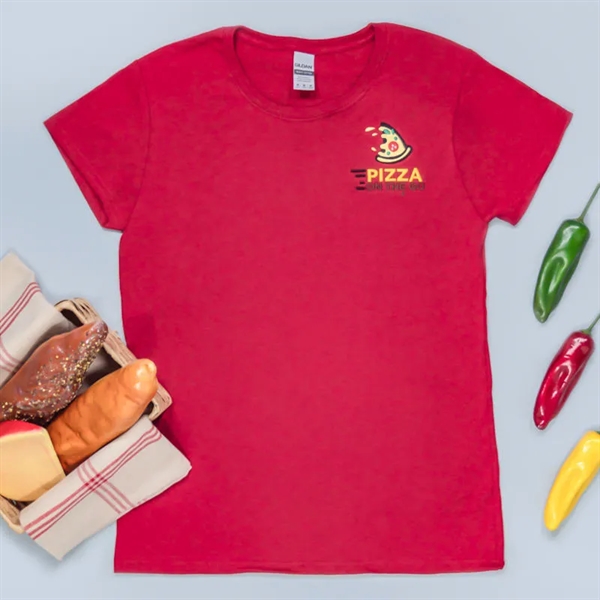 Custom Embroidered Ladies Basic Cotton T-Shirts - Custom Embroidered Ladies Basic Cotton T-Shirts - Image 0 of 38