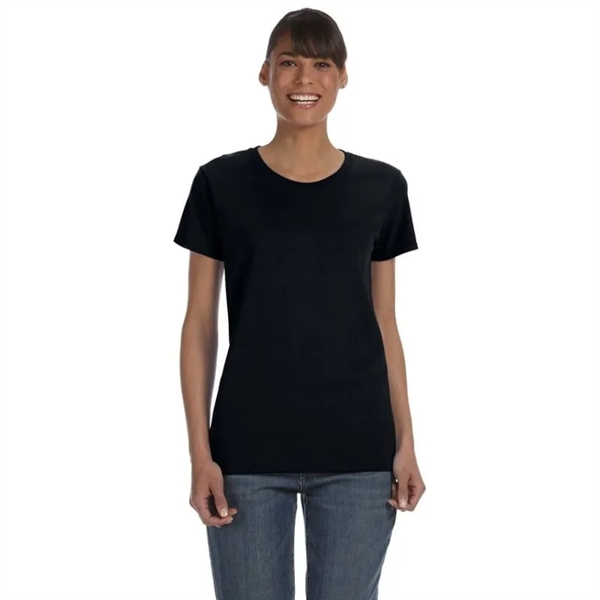 Custom Embroidered Ladies Basic Cotton T-Shirts - Custom Embroidered Ladies Basic Cotton T-Shirts - Image 4 of 38