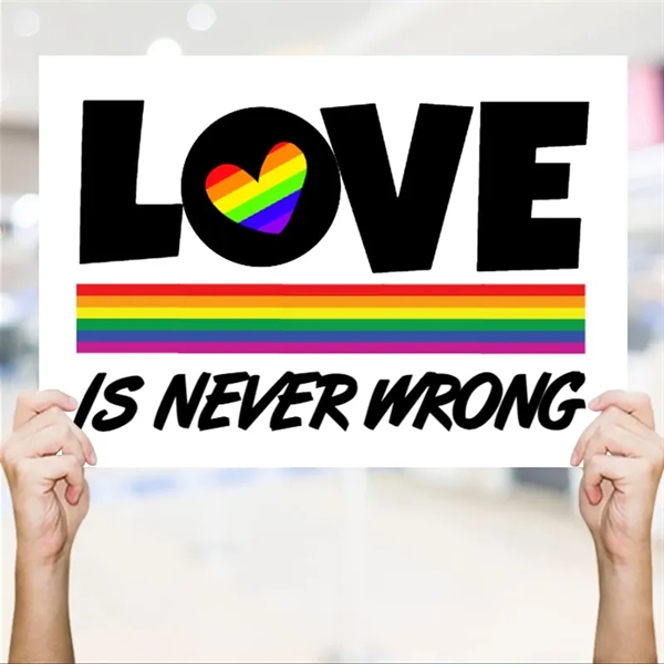 Custom LGBTQ Pride Hand Held Signs - Custom LGBTQ Pride Hand Held Signs - Image 0 of 0
