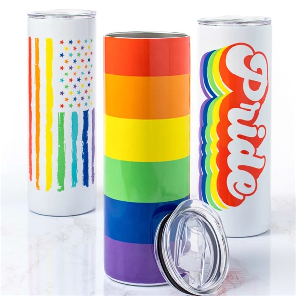 Custom LGBTQ Pride 20oz. Stainless Steel Tumblers - Custom LGBTQ Pride 20oz. Stainless Steel Tumblers - Image 0 of 1