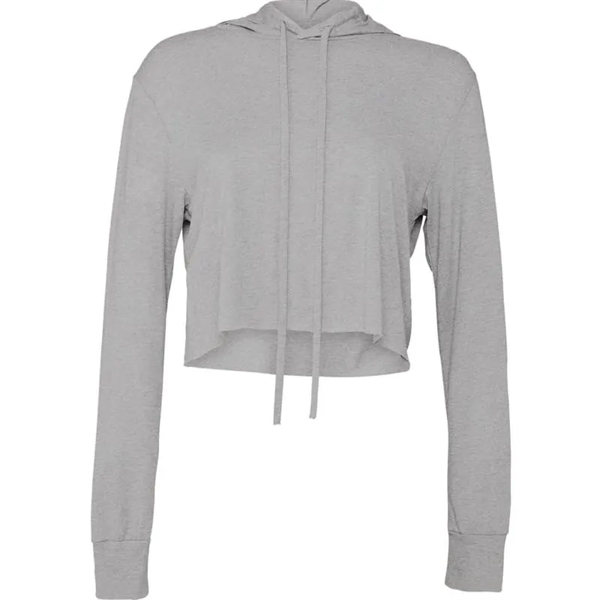 Bella + Canvas Ladies' Cropped Long Sleeve Hoodie T-Shirt - Bella + Canvas Ladies' Cropped Long Sleeve Hoodie T-Shirt - Image 1 of 3