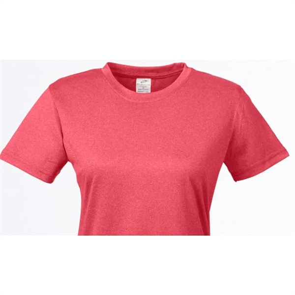 UltraClub Ladies' Cool & Dry Heathered Performance T-Shirt - UltraClub Ladies' Cool & Dry Heathered Performance T-Shirt - Image 2 of 3