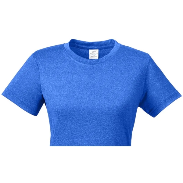 UltraClub Ladies' Cool & Dry Heathered Performance T-Shirt - UltraClub Ladies' Cool & Dry Heathered Performance T-Shirt - Image 3 of 3