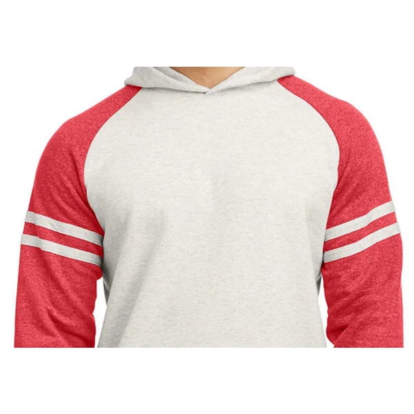 Jerzees Unisex NuBlend Varsity Color-Block Hooded Sweatshirt - Jerzees Unisex NuBlend Varsity Color-Block Hooded Sweatshirt - Image 3 of 5