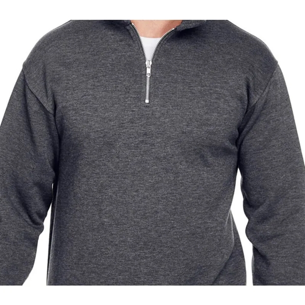 Bayside Unisex 9.5 Oz., 80/20 Quarter-Zip Pullover Sweats... - Bayside Unisex 9.5 Oz., 80/20 Quarter-Zip Pullover Sweats... - Image 4 of 7