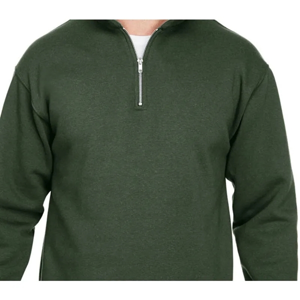 Bayside Unisex 9.5 Oz., 80/20 Quarter-Zip Pullover Sweats... - Bayside Unisex 9.5 Oz., 80/20 Quarter-Zip Pullover Sweats... - Image 6 of 7
