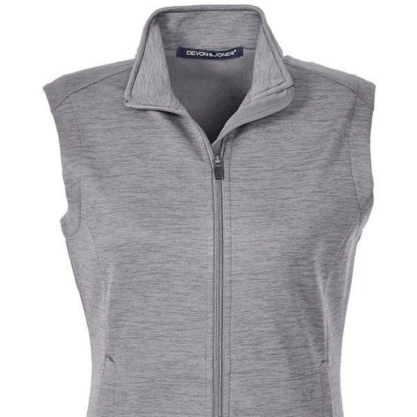 Devon & Jones Ladies' Newbury Melange Fleece Vest - Devon & Jones Ladies' Newbury Melange Fleece Vest - Image 2 of 6