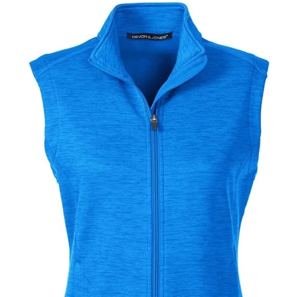 Devon & Jones Ladies' Newbury Melange Fleece Vest - Devon & Jones Ladies' Newbury Melange Fleece Vest - Image 4 of 6