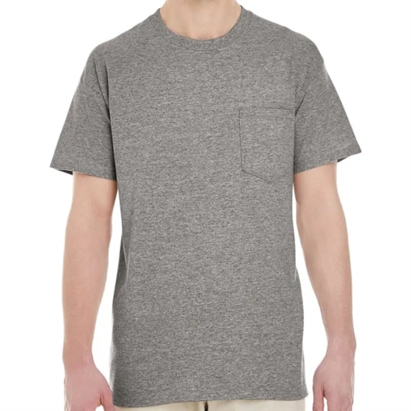 Gildan Unisex Heavy Cotton Pocket T-Shirt - Gildan Unisex Heavy Cotton Pocket T-Shirt - Image 3 of 12