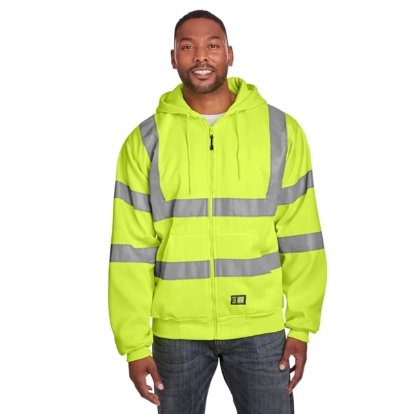 Berne Men's Berne Hi-Vis Class 3 Lined Hooded Sweatshirt - Berne Men's Berne Hi-Vis Class 3 Lined Hooded Sweatshirt - Image 0 of 1