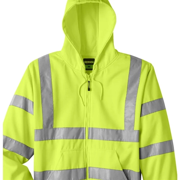 Berne Men's Berne Hi-Vis Class 3 Lined Hooded Sweatshirt - Berne Men's Berne Hi-Vis Class 3 Lined Hooded Sweatshirt - Image 1 of 1