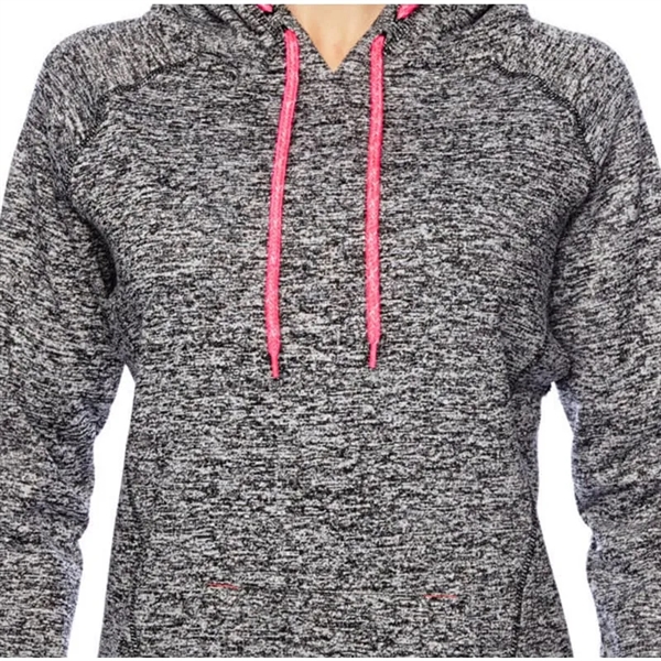 J America Ladies' Cosmic Contrast Fleece Hooded Sweatshirt - J America Ladies' Cosmic Contrast Fleece Hooded Sweatshirt - Image 2 of 6