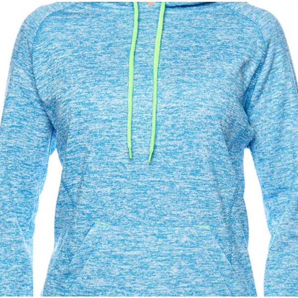 J America Ladies' Cosmic Contrast Fleece Hooded Sweatshirt - J America Ladies' Cosmic Contrast Fleece Hooded Sweatshirt - Image 3 of 6