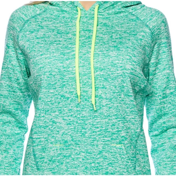 J America Ladies' Cosmic Contrast Fleece Hooded Sweatshirt - J America Ladies' Cosmic Contrast Fleece Hooded Sweatshirt - Image 4 of 6