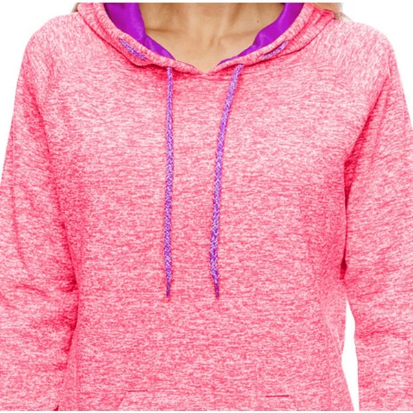 J America Ladies' Cosmic Contrast Fleece Hooded Sweatshirt - J America Ladies' Cosmic Contrast Fleece Hooded Sweatshirt - Image 5 of 6