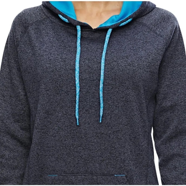 J America Ladies' Cosmic Contrast Fleece Hooded Sweatshirt - J America Ladies' Cosmic Contrast Fleece Hooded Sweatshirt - Image 6 of 6